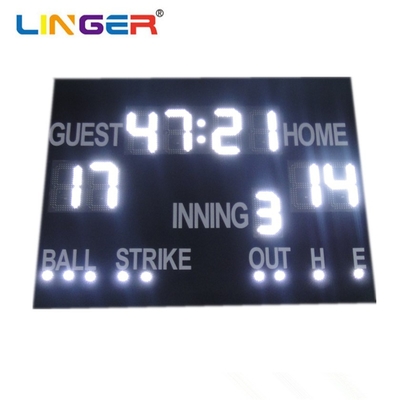 การควบคุมไร้สาย LED Display บาสบอลสกอร์บอร์ด ด้วยการติดตั้งง่ายและสีแดง/เหลือง