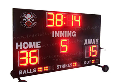 IP54 กรอบเบสบอลสกอร์บอร์ดไร้สายเบสบอล Scoreboard 110V ~ 220V