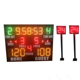 นาฬิกาบอกคะแนนบาสเก็ตบอล LED รุ่นมาตรฐานขนาดเล็กพร้อม Shot Clock Long Life
