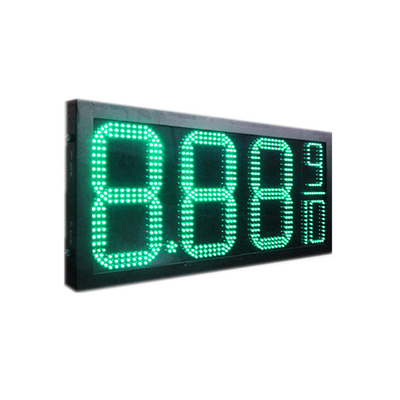 ราคาป้ายไฟ LED สีเขียวกลางแจ้งพร้อมตัวเลข 12 นิ้วสำหรับสองด้าน