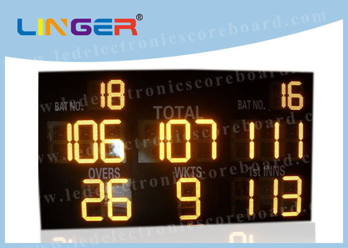 Multi-Function LED Cricket Scoreboard อิเล็กทรอนิกส์ CE / RoHS ได้รับการอนุมัติ